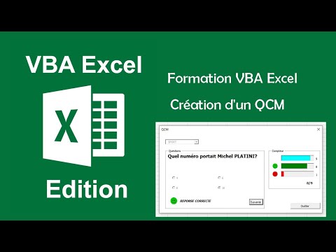 Formation VBA Excel - Création d'un QCM