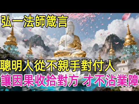 弘一法師：聰明人從不親手對付人！讓因果收拾對方，才不沾業障#弘一法師 #因果法則 #佛學智慧 #不沾業障 #禪宗啟示
