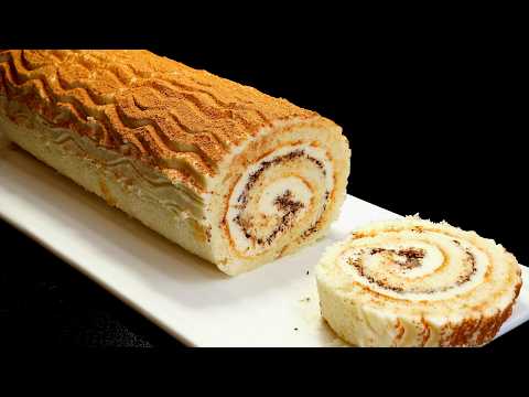 Die Gäste waren begeistert! Tiramisu-Biskuitrolle! In 5 Minuten verputzt!