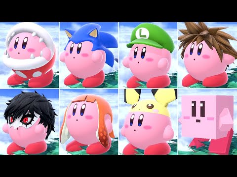 Super Smash Bros. Ultimate - All Kirby Hats and Powers (DLC Included)