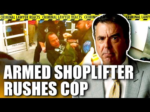 Criminal Lawyer Reacts to Armed Shoplifter Rushes Officer During Escape