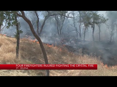4 firefighters hospitalized fighting Crystal Fire in St. Helena