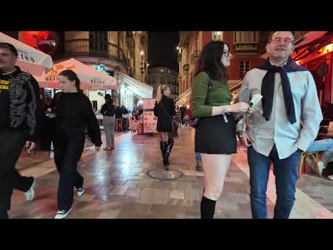 Walking through Malaga Spain, The city never sleep. #travel #nightlife #spain