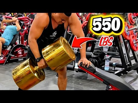 HUMAN GORILLA Lifts 550 lbs Dumbbell (One Hand!) π±