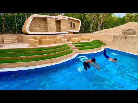 365Days Building Luxury Dream Underground House Gym room And Underground Swimming Pool