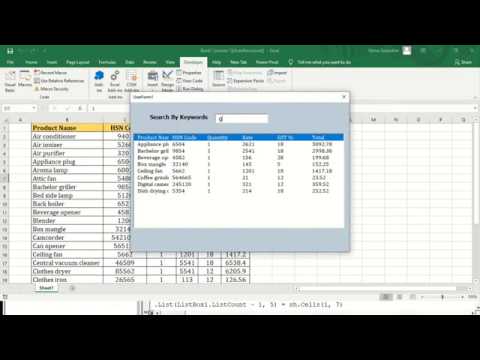 Populate ListBox based on Textbox Keywords || Display search results in listbox while typing..