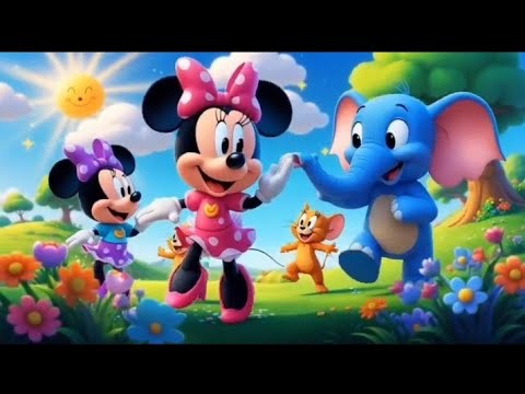 Mickey & Minnie’s Giggle Adventure with Tom, Jerry & the Red Elephant! 🐭❤️🐘😂