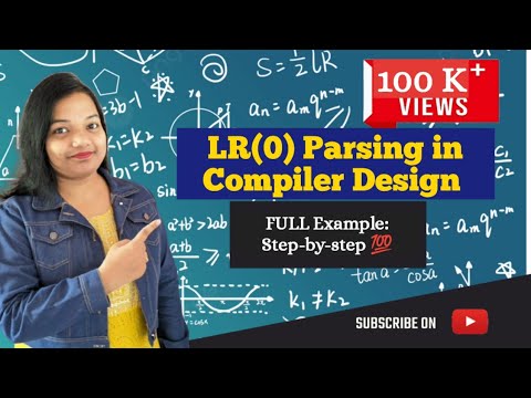 15. LR(0) parsing in Compiler Design| LR 0 Parser Example| Canonical collection of lr(0) items table