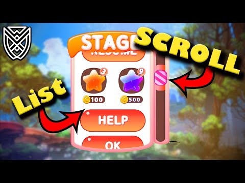 How To create a SCROLLING LIST in UNITY using LAYOUT GROUPS UI Tutorial