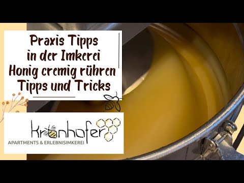 34. Practical tips for beekeeping in winter: Stirring honey until creamy