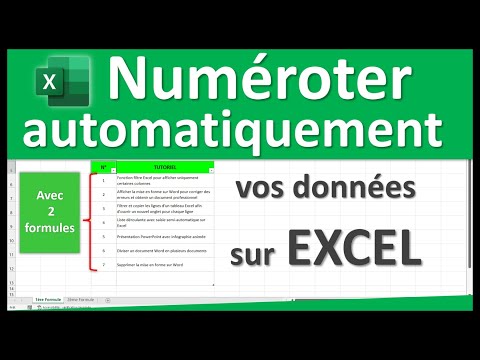 Numéroter automatiquement les lignes après chaque nouvelle entrée sur EXCEL