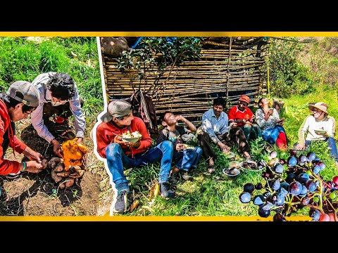 Preparamos POLLO A LA BRASA con CAMOTE, YUCA, CHOCLO y CAÑA DE AZUCAR en el CAMPO