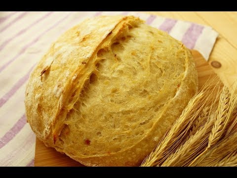 Sourdough potato bread with fried onions and lard / WHEAT BREAD with cracklings / potato bread