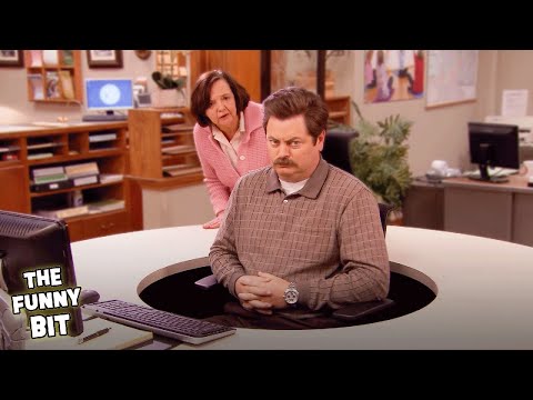 Ron dodging Pawnee locals like a deer in hunting season | Parks and Recreation | The Funny Bit