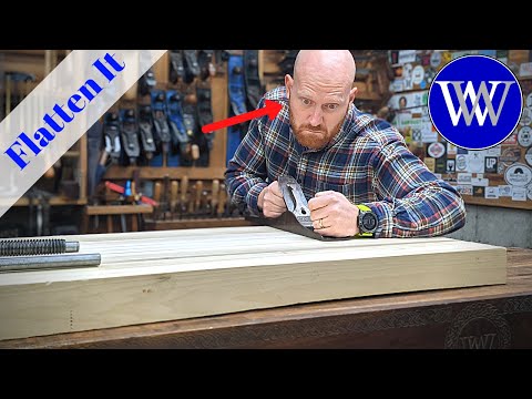 How to Flatten a Bench Top or Any Slab With Only Hand Tools