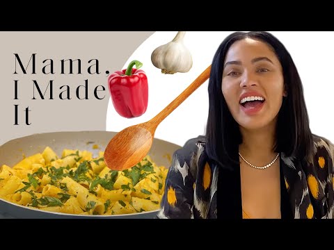Ayesha Curry Shares Her Roasted Red Pepper Pasta Recipe with ELLE | Mama, I Made It