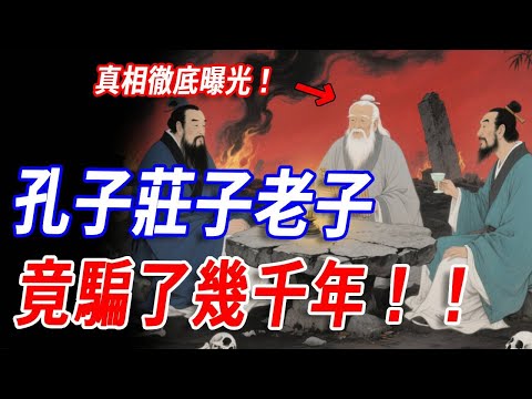 千古騙局徹底曝光！孔子莊子老子都是編的？！國學三聖真面目曝光，原來他們根本不是聖人！莊子為何怒批儒家觀念是最虛偽的？孔子刪改史冊掩蓋的真相終於瞞不住了！老子根本不是人類！#傳說 #神話 #道家 #儒家