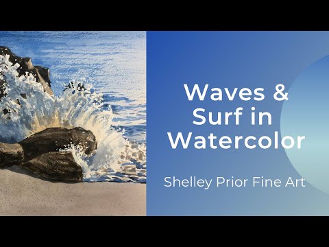 Waves, Water and Surf in Watercolor
