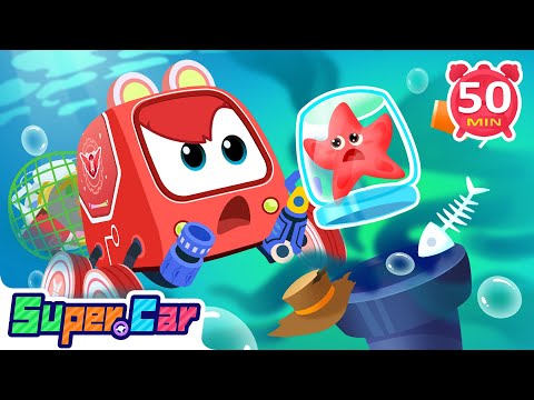 海洋大清潔｜車車保護藍色家園 🧹🌊｜環保教育 ♻️｜動手能力 👐｜幼兒成長故事 📚｜超級汽車 🚗