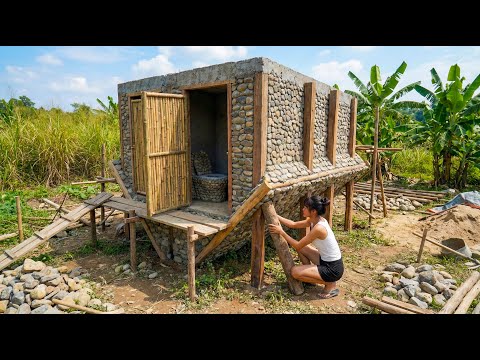 Young Girl Builds a New Toilet With a Unique and Eye-Catching Design | Rural Life