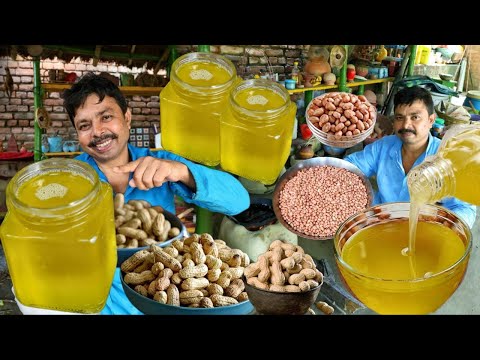 100% Pure मूंगफली का तेल निकालिये बिना मशीन Peanut oil making at home मूंगफली तेल ऐसे बनाया जाता है