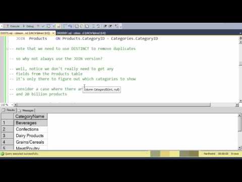 The SQL EXISTS clause