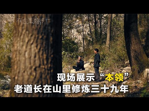 在神秘的终南山里 有一位老道长修炼了三十九年，现场展示本领…#原创视频  #拍出电影感 #秋天