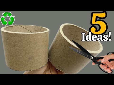 Cardboard Magic:  5 Transform Rolls & Boxes into Elegant Home Decor | DIY Upcycling Ideas