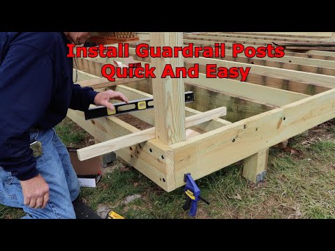 How To Install Handrail Deck Post