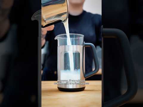 How to make latte art milk with a french press