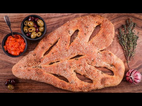Cold Fermented Fougasse with Olives | French Bread Recipe