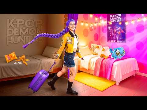 Кейпоп Охотницы на Демонов: Мы Построили Секретную Комнату в Двух Цветах Челлендж!