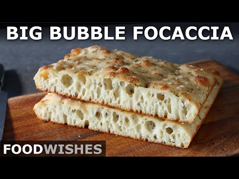 Big Bubble Focaccia - No-Knead Focaccia Bread - Food Wishes