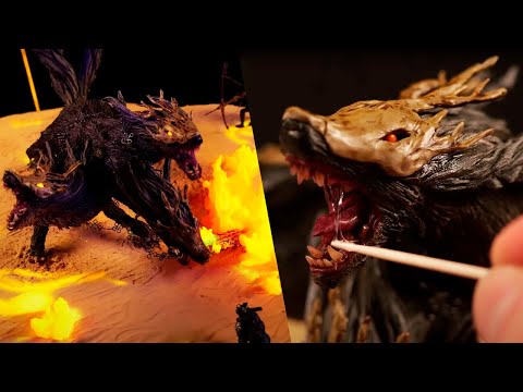 I made a big three headed fire breathing wolf