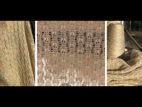 Несложный и эффектный ажурный узор для любой вязальной машины