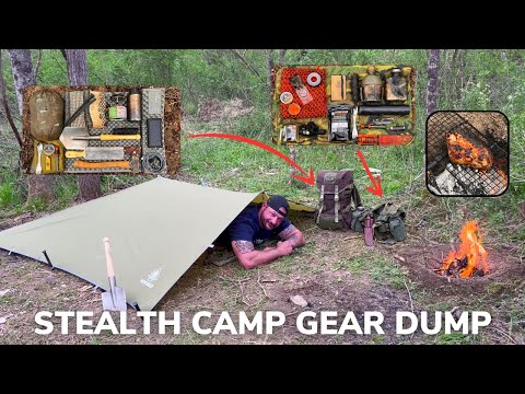 Solo Overnight Stealth Camp Gear Dump In the Rain and Yardbird Burnt to a Crisp