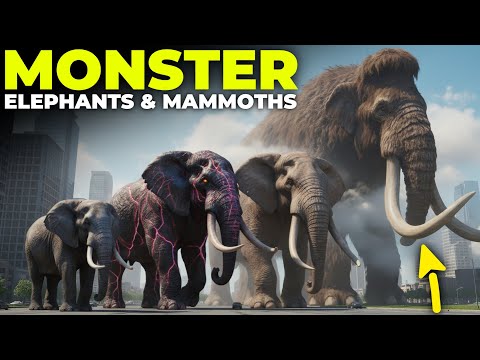 Aircraft Elephant VS Colossal Woolly Mammoth | Mammoths, & Elephants Size Comparison 3D