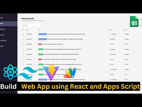Build Web App using Google Sheet, React and Google Apps Script