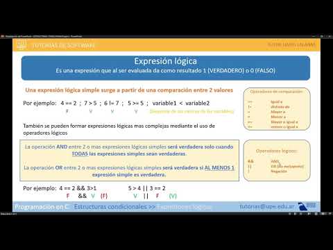 08 Programación en C: Expresiones lógicas y operadores lógicos (Explicación y ejemplos)