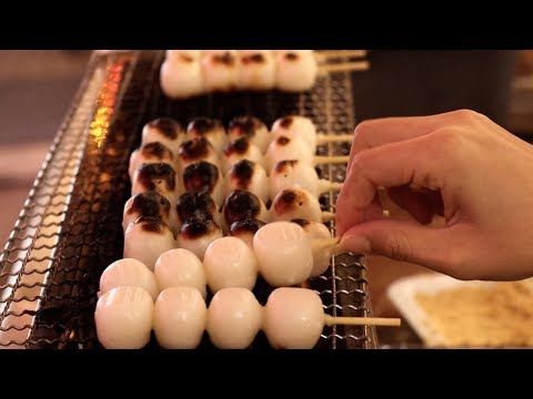 DANGO MOCHI | Rice Dumpling | Japanese Street Food | Osaka Japan