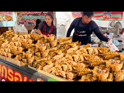 Long Queues! 200Kg Hidden Crispy Pig Tail & Belly Pork Recipe By Thai Family Chef | Thai Street Food