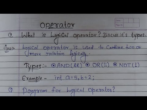 Logical Operators in C | What is logical operator? And it's types in C programming