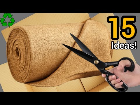 15 ideas for making handmade baskets with jute fabric scraps/very useful but cheap!