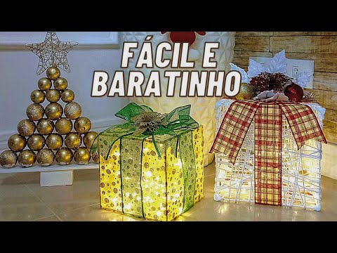 DECORAÇÃO DE NATAL LINDA E MUITO BARATA QUE VOCÊ MESMO PODE FAZER EM CASA!