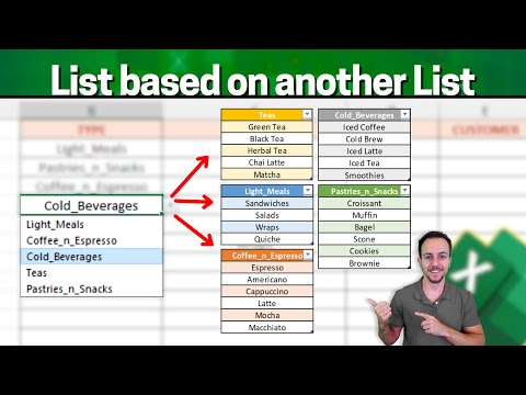 How to make a Dependent Drop Down List in Excel | It Automatically updates with new values