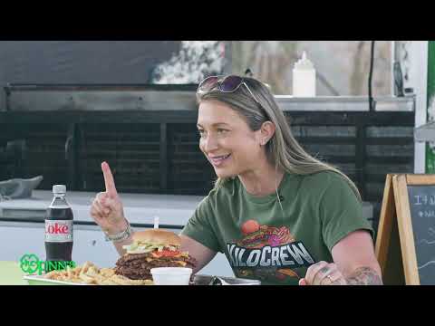 Can Katina Eats Kilos conquer our Big Ass Burger Challenge at KC Finn's?@Katina Eats Kilos let's go!