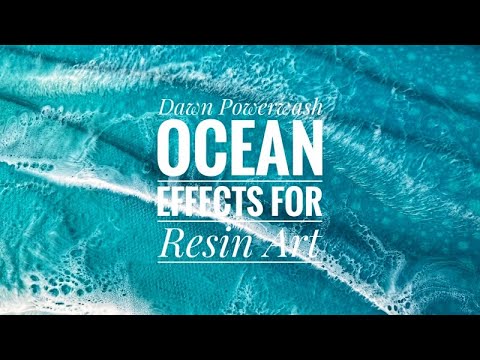 Dawn Powerwash Ocean Effects for Resin Art is a simple technique you will love for beach artwork