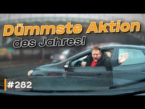 STUPIDITY of the year, karma actions & postal vehicle clears traffic island! | #GERMAN #DASHCAM |...