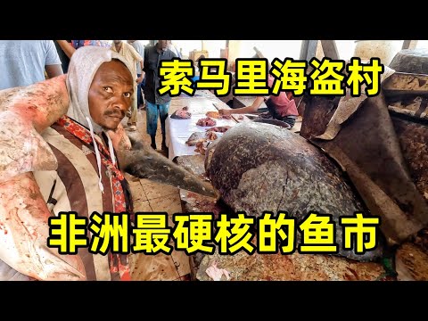 探访索马里海盗村，看看非洲最硬核的鱼市，没想到居然这都能卖
