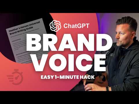1-Minute ChatGPT Hack To Write In Your Brand Voice & Style